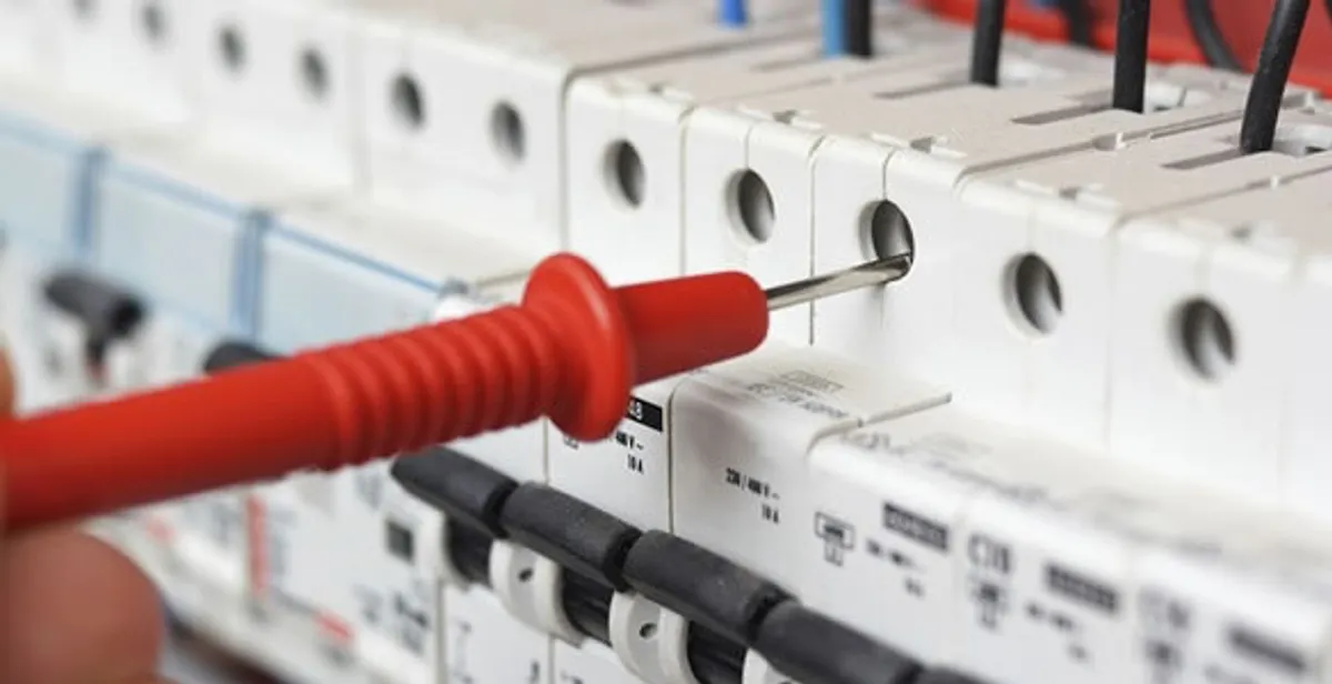 Electrical contractor testing circuit breakers during electrical repair in Mechanicsville, VA